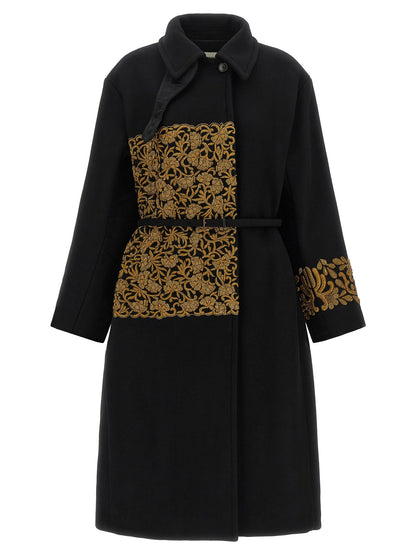 Dries Van Noten Black Wool Coat