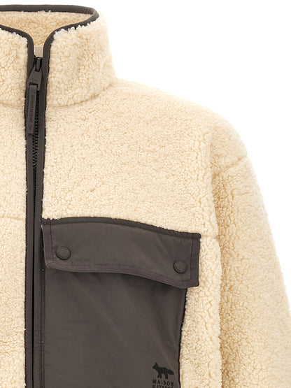 Maison Kitsuné Beige Polyester Full-Length Jacket