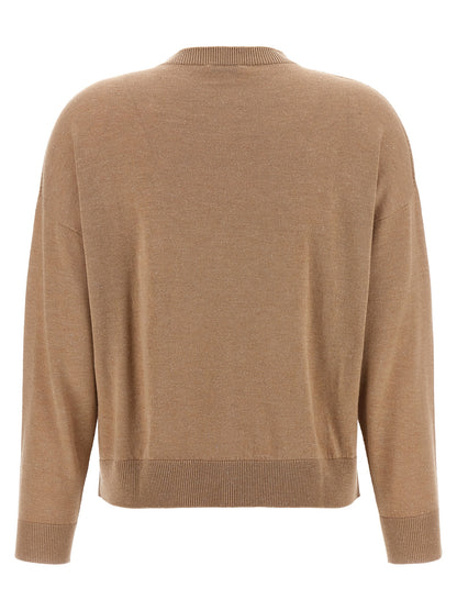 Peserico Beige Virgin Wool Cardigan