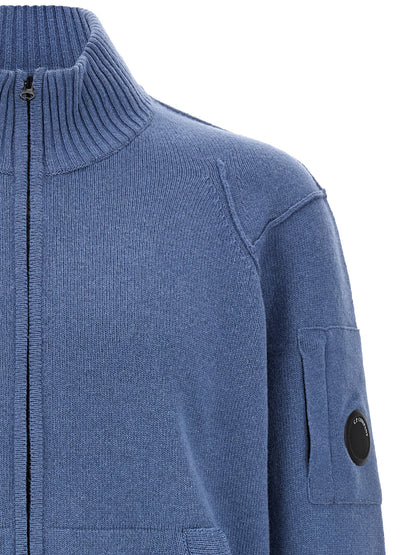 C.P. Company Blue Wool Cardigan
