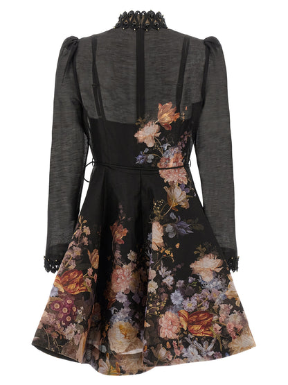 Zimmermann Multicolor Linen Short Dress