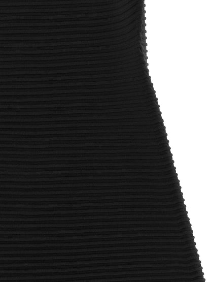 PLEATS PLEASE ISSEY MIYAKE Black Polyester Midi Dress