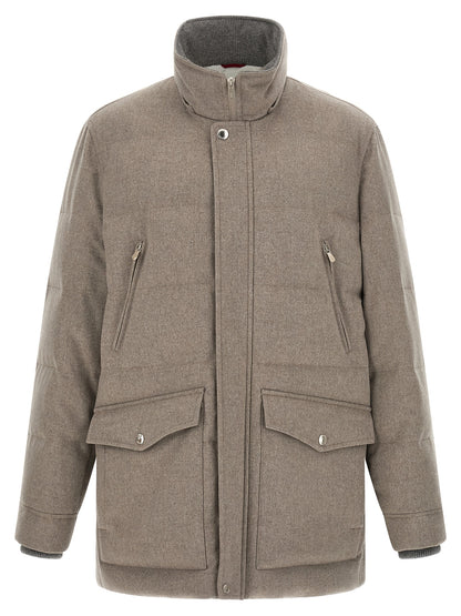 Brunello Cucinelli Beige Wool Parka