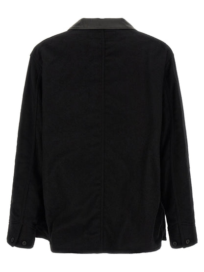 Comme Des Garçons Black Wool Full-Length Jacket