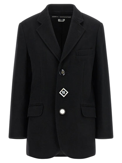Junya Watanabe Black Wool Coat