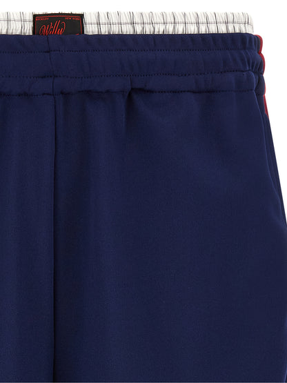 WILLY CHAVARRIA Blue Polyester Bermuda Shorts