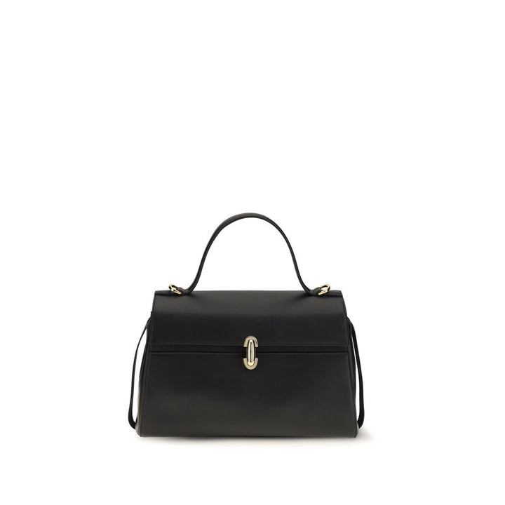 Savette Black Calf Leather Bos Taurus Handbag