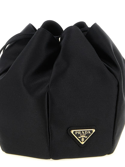 Prada Black Viscose Shoulder Bag
