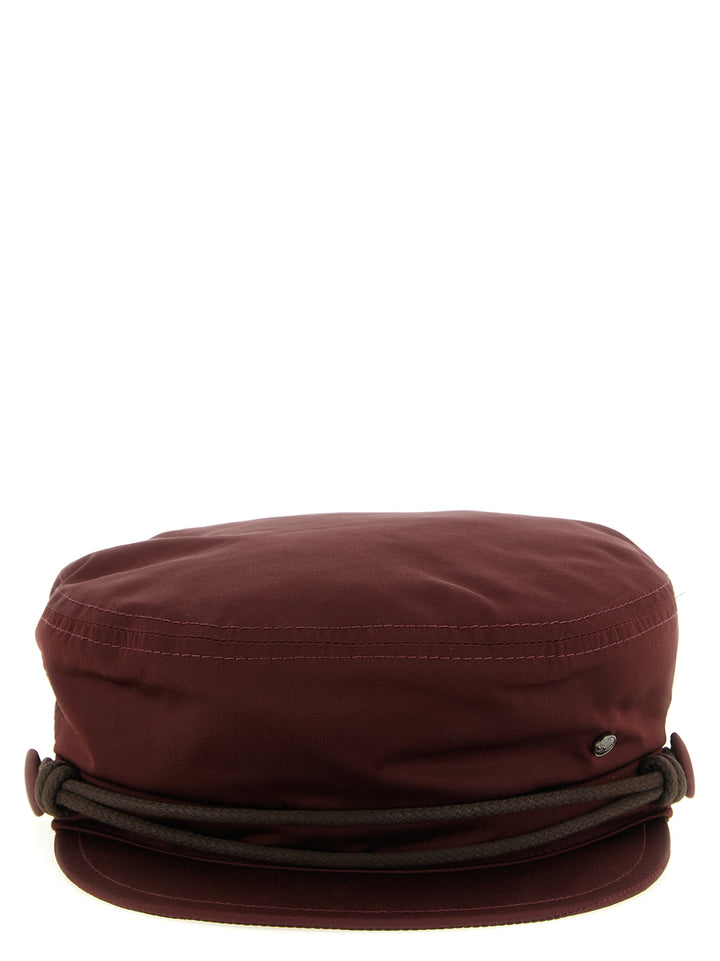 Maison Michel Bordeaux Polyester Fatcap Hat