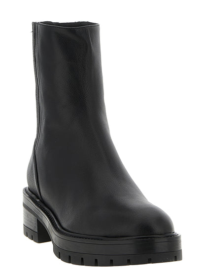 Aquazzura Black Calfskin Ankle Boots