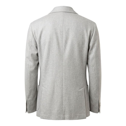 Roberto Pepe Luxury Grey Wool Men Jacket