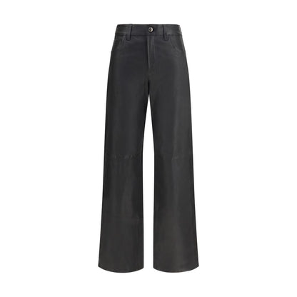 7FOR Black Leather Pants