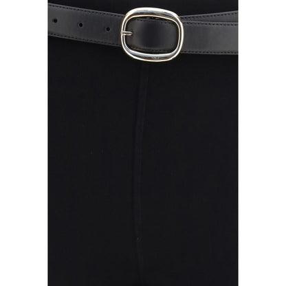 Self-Portrait Black Viscose Leggings