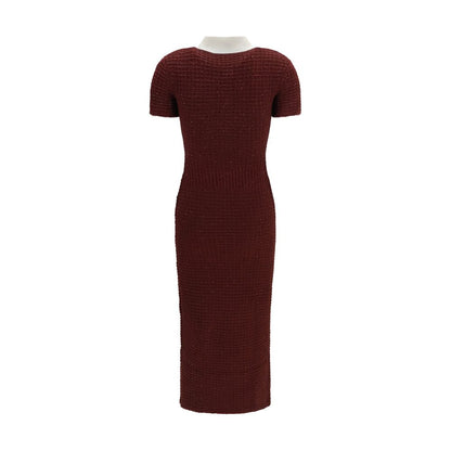 Self-Portrait Bordeaux Polyester Casual Dress