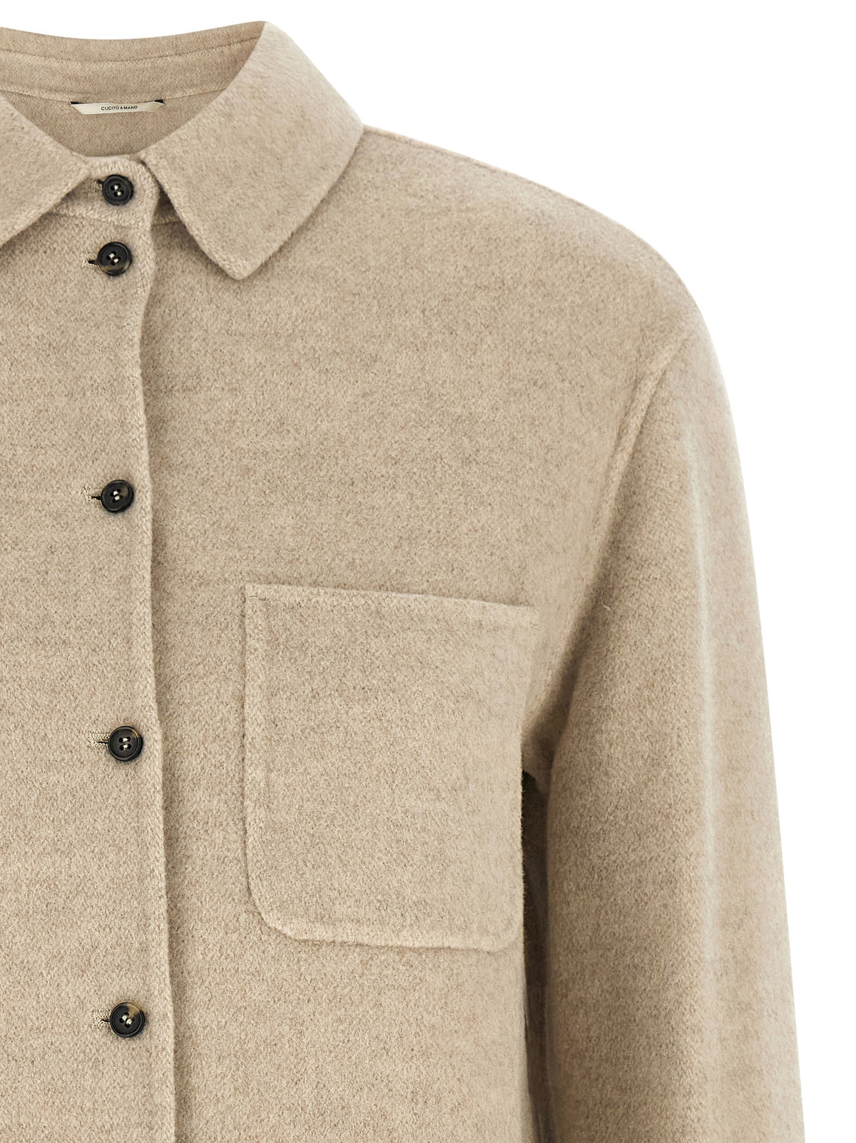 'S Max Mara Beige Virgin Wool Shell Jacket