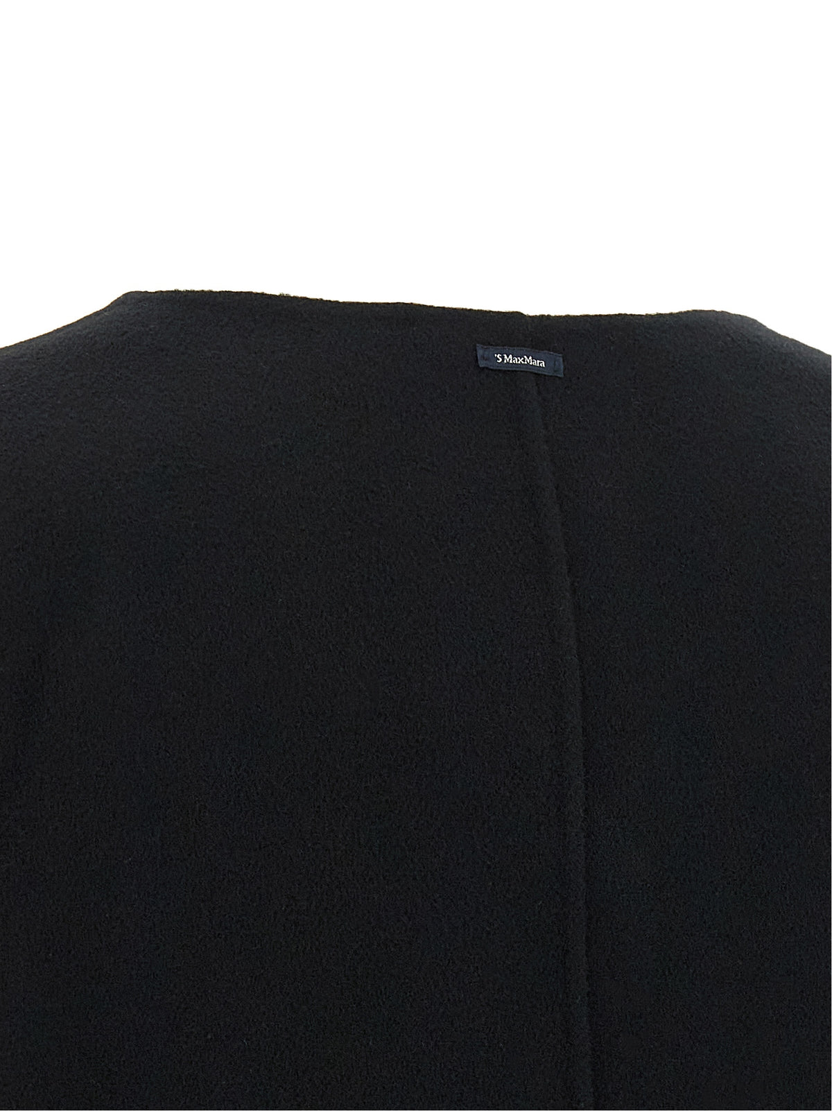 'S Max Mara Black Wool Full-Length Jacket