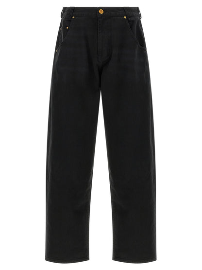 WILLY CHAVARRIA Black Cotton Relaxed Fit Jeans