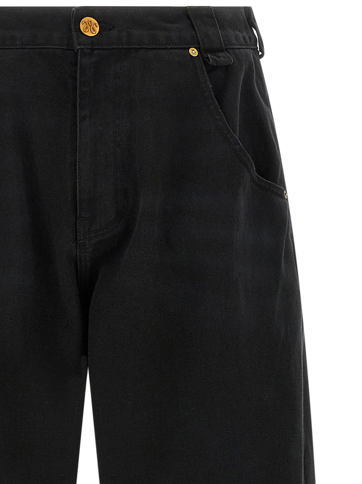 WILLY CHAVARRIA Black Cotton Relaxed Fit Jeans