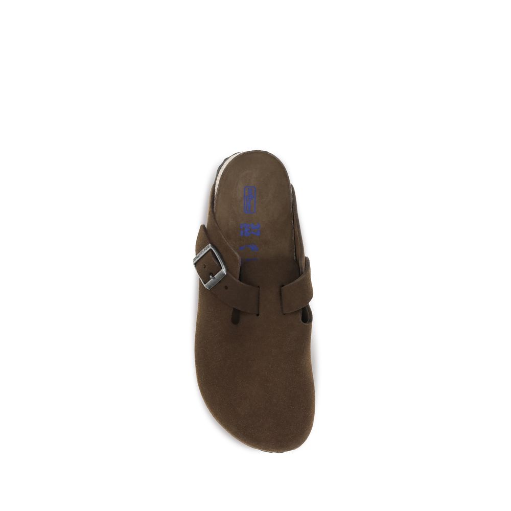 BIRKENSTOCK 1774 Brown Suede Leather Mules
