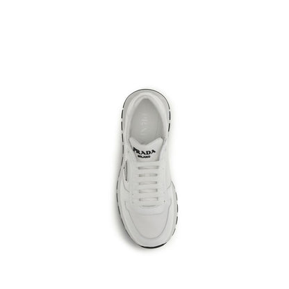 Prada White Recycled Polyamide Athletic Sneakers
