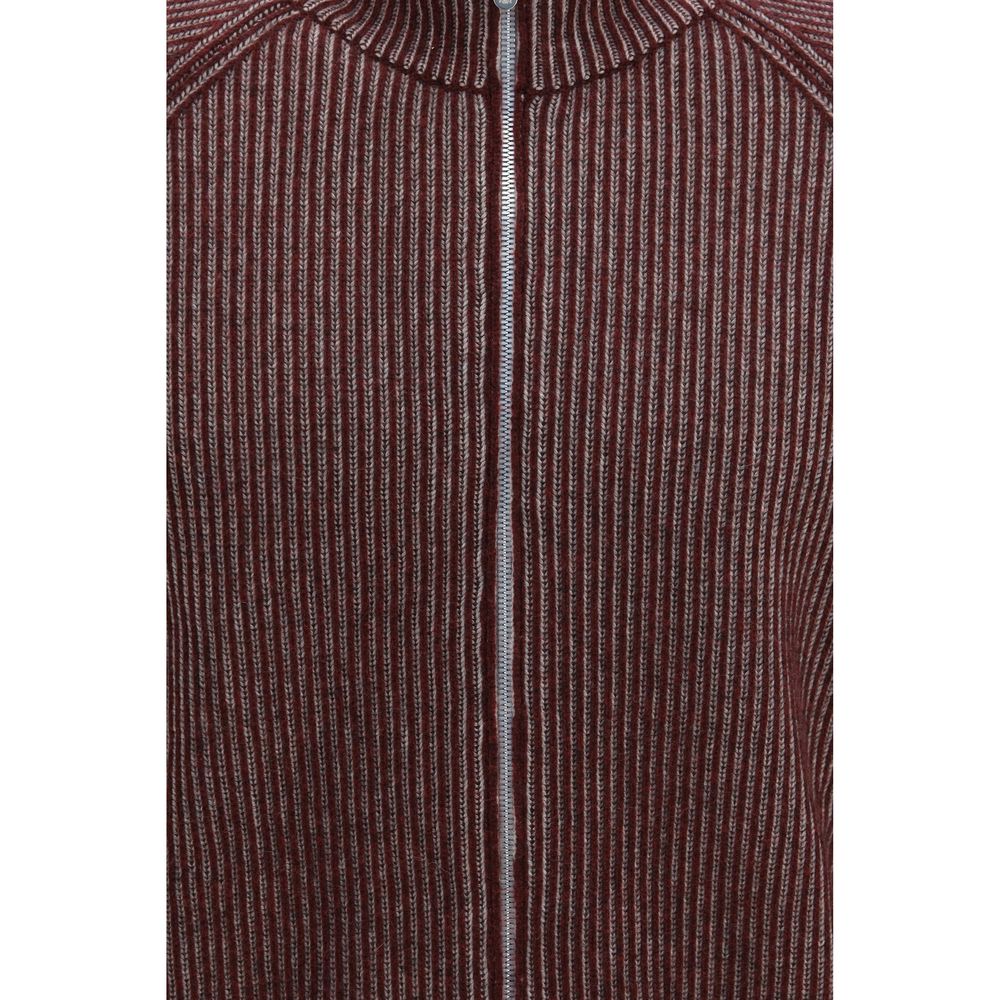 Brunello Cucinelli Bordeaux Cashmere Cardigan