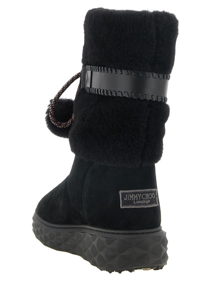 Jimmy Choo Black Lamb Leather Flat Boots