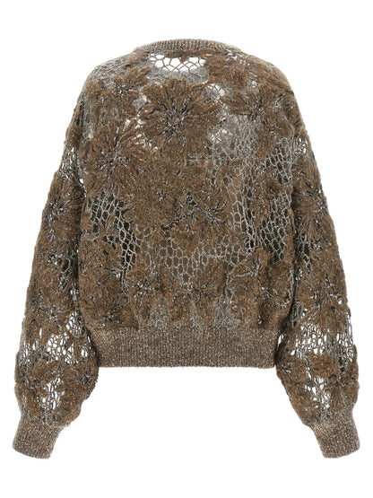 Brunello Cucinelli Beige Wool Cardigan