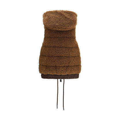 Moncler Grenoble Brown Polyamide Sleeveless Jacket