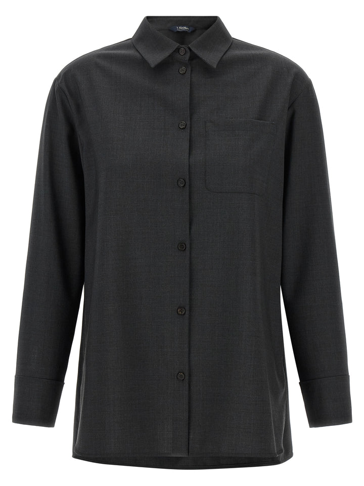 'S Max Mara Gray Wool Blouse