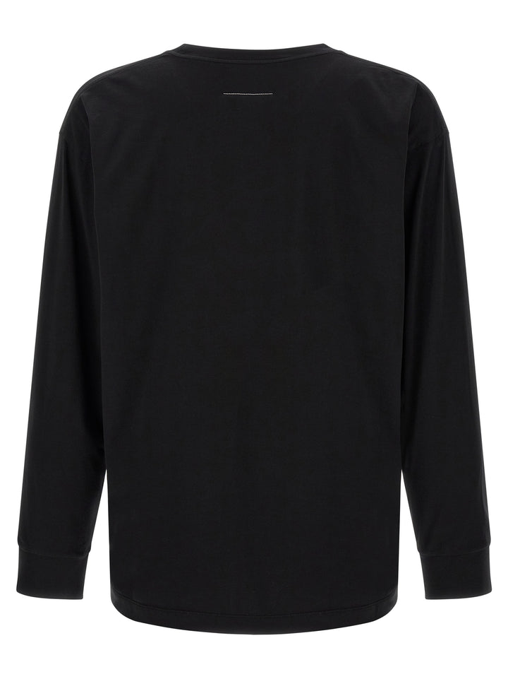 MM6 Maison Margiela Black Cotton Long Sleeve T-Shirt