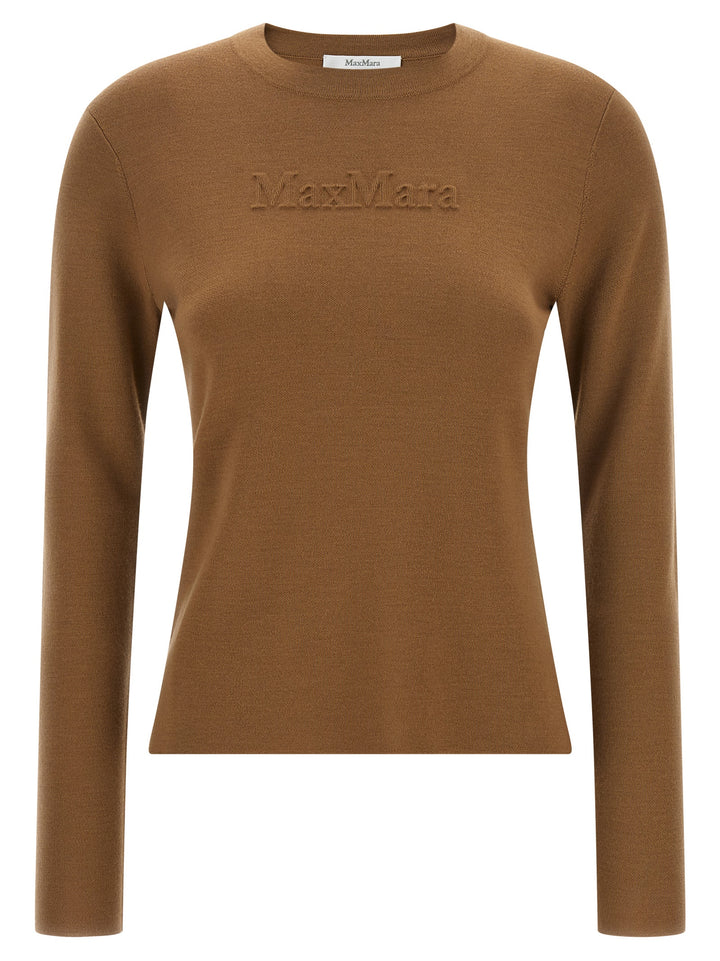 Max Mara Beige Virgin Wool Cardigan