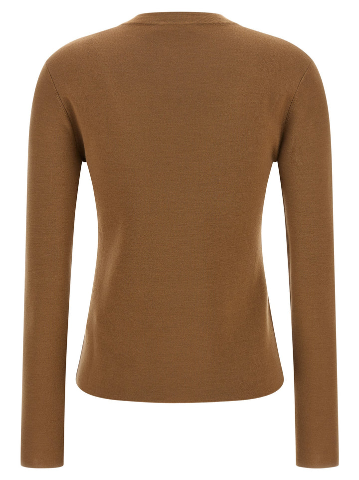 Max Mara Beige Virgin Wool Cardigan