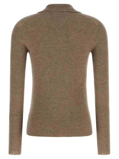 Max Mara Beige Cashmere Polo Shirt