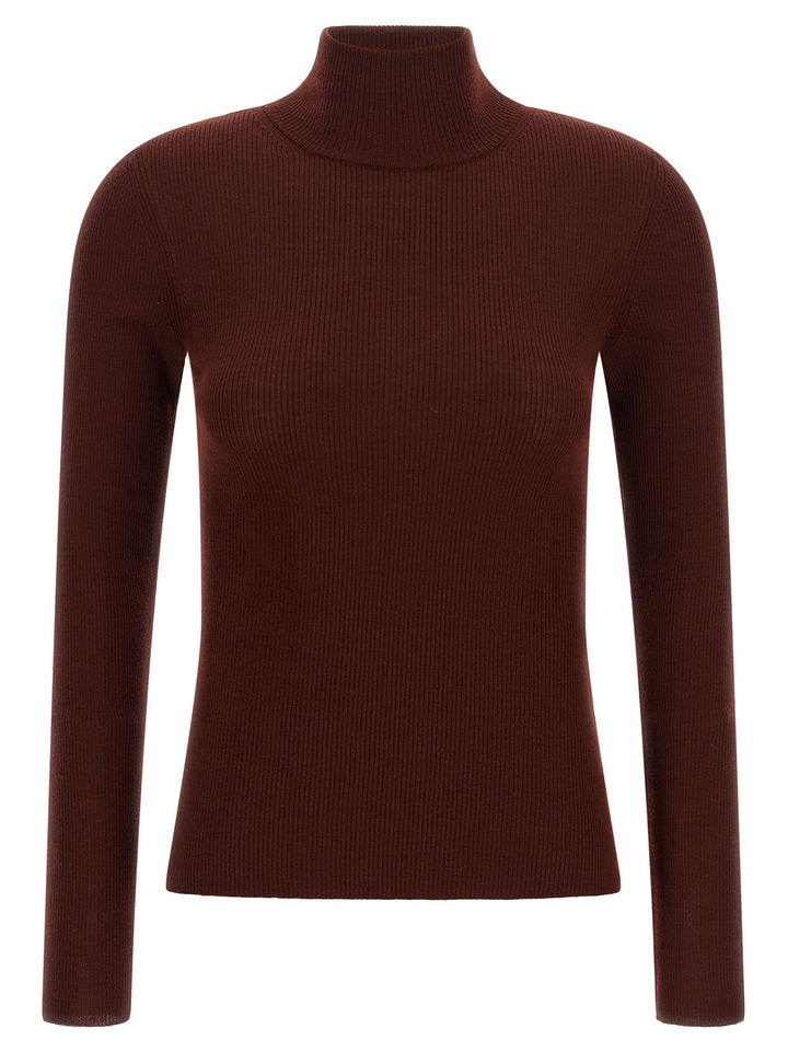 Max Mara Bordeaux Virgin Wool Cardigan