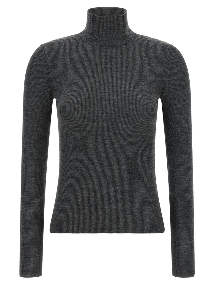 Max Mara Gray Virgin Wool Cardigan