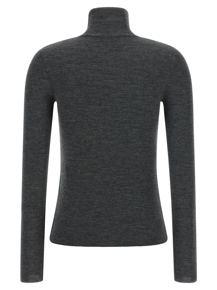 Max Mara Gray Virgin Wool Cardigan