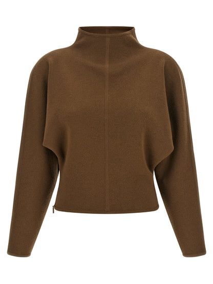Max Mara Brown Virgin Wool Cardigan
