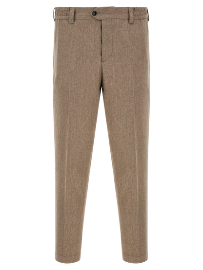 PT Torino Beige Virgin Wool Casual Pants