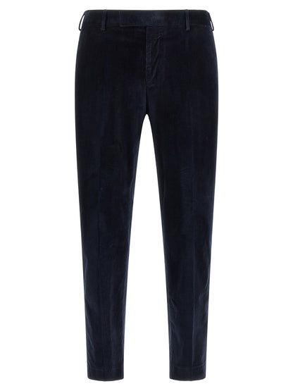 PT Torino Blue Cotton Casual Pants