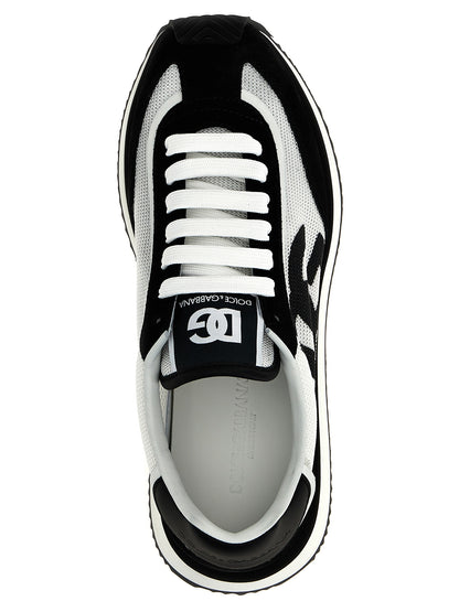Dolce & Gabbana Bicolor Calfskin Athletic Sneakers