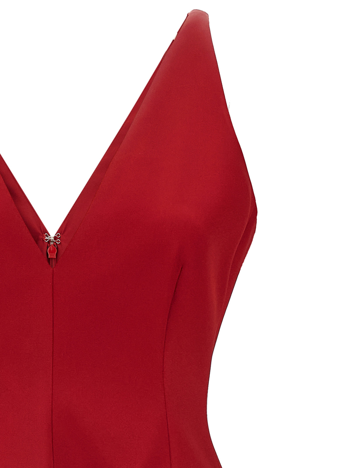 Sportmax Red Acetate Long Dress