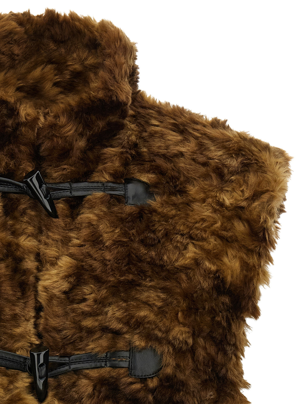 Isabel Marant Étoile Brown Marabou Sleeveless Jacket