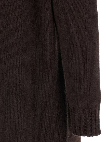 Max Mara Brown Wool Midi Dress