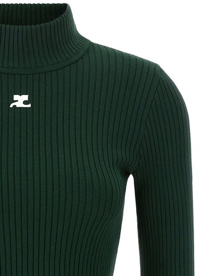 Courrèges Bicolor Viscose Cardigan