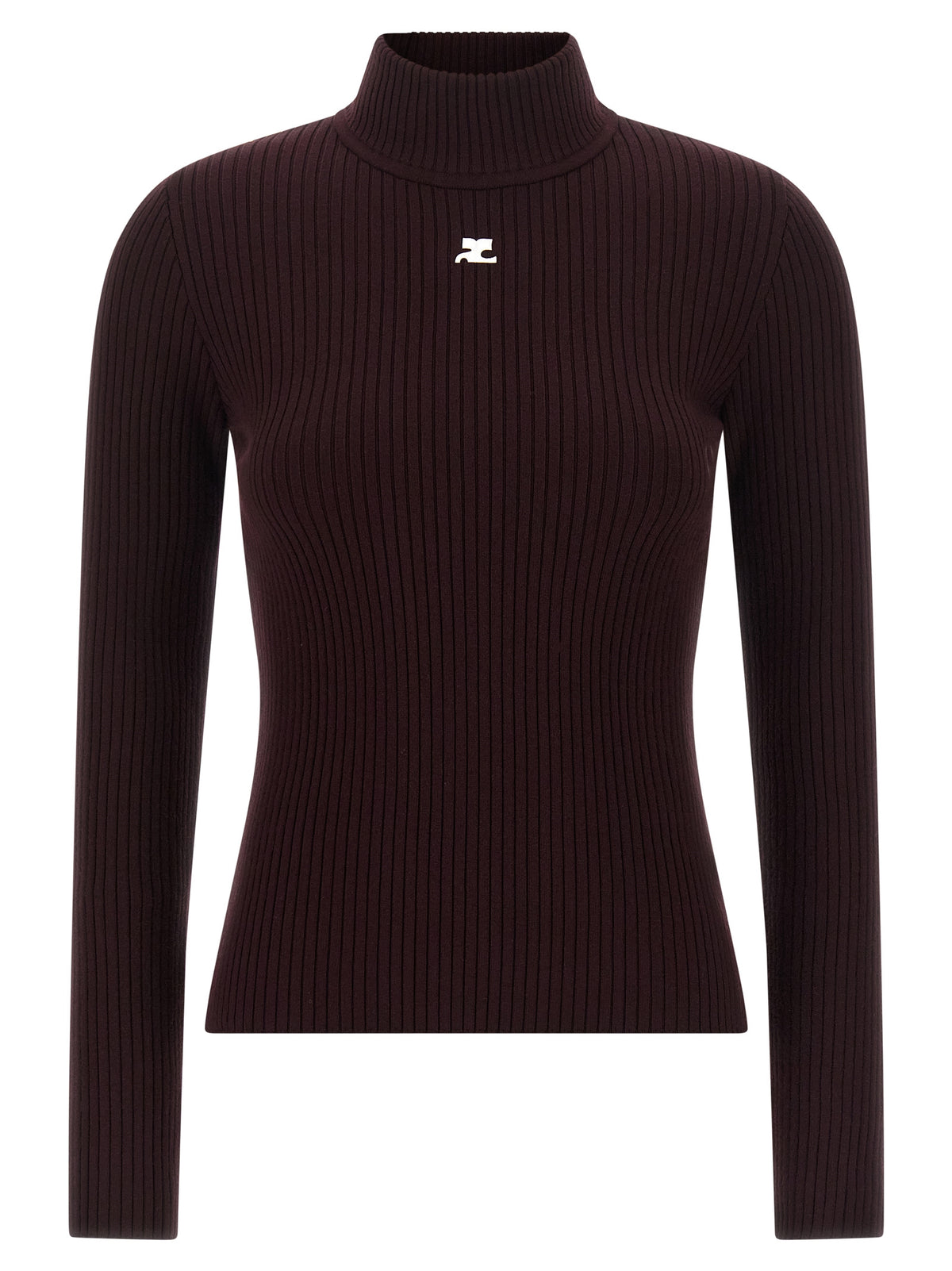 Courrèges Bordeaux Viscose Cardigan