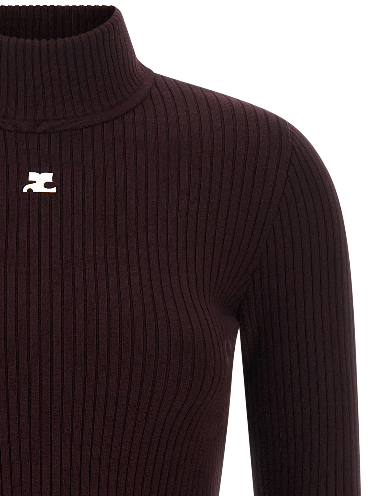 Courrèges Bordeaux Viscose Cardigan