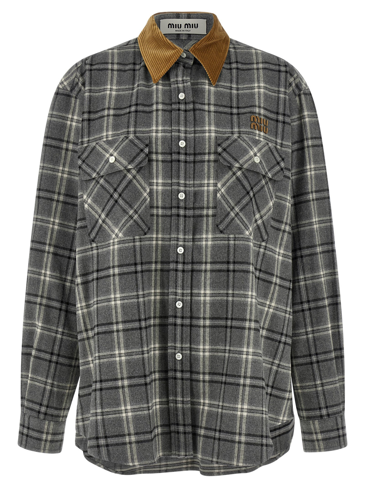 Miu Miu Gray Cotton Blouse