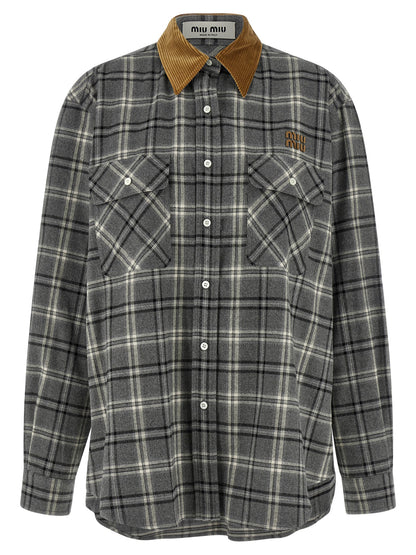 Miu Miu Gray Cotton Blouse