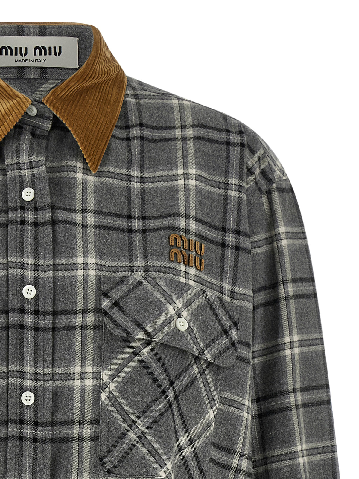 Miu Miu Gray Cotton Blouse