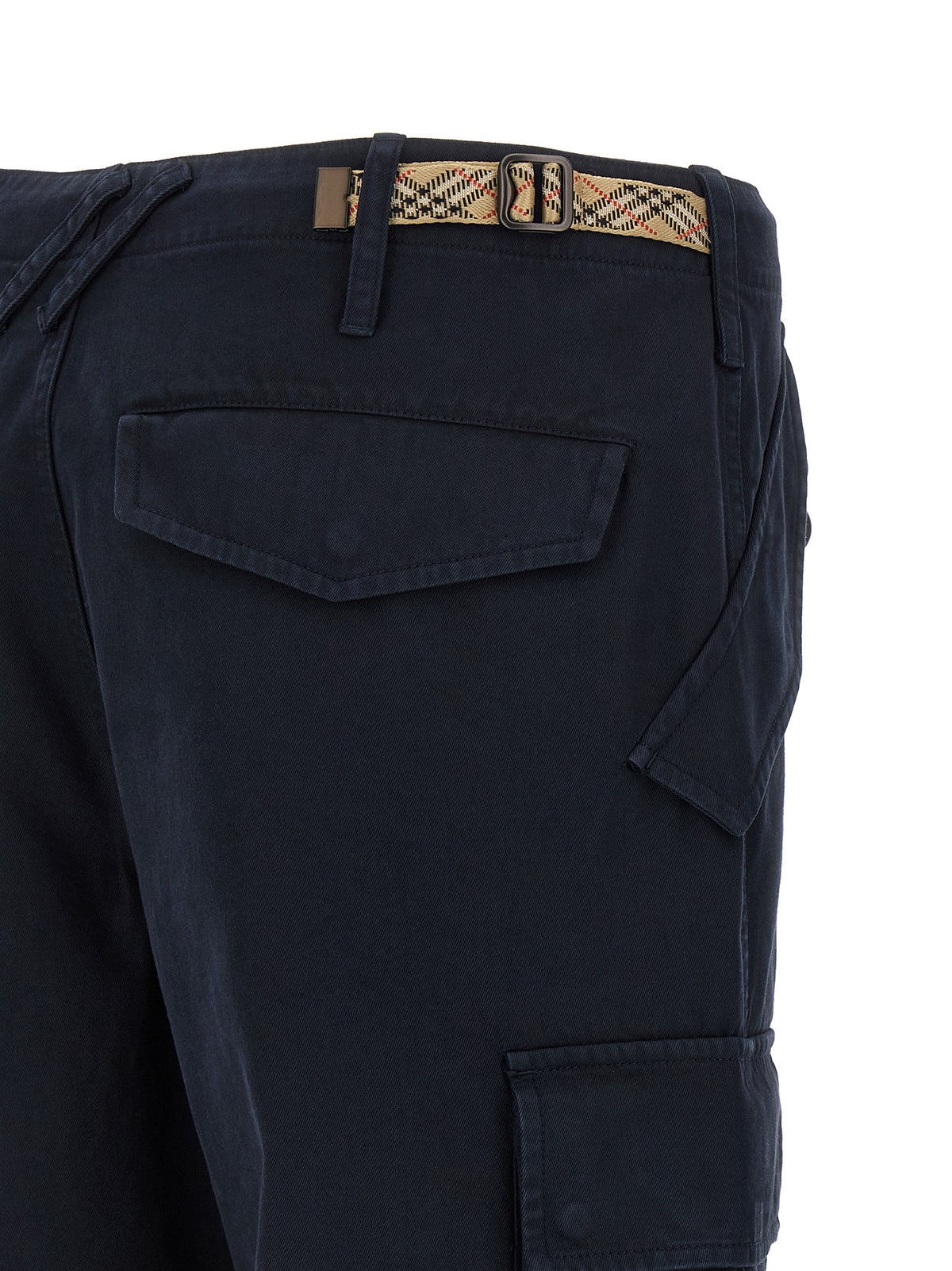 Burberry Blue Cotton Cargo Pants
